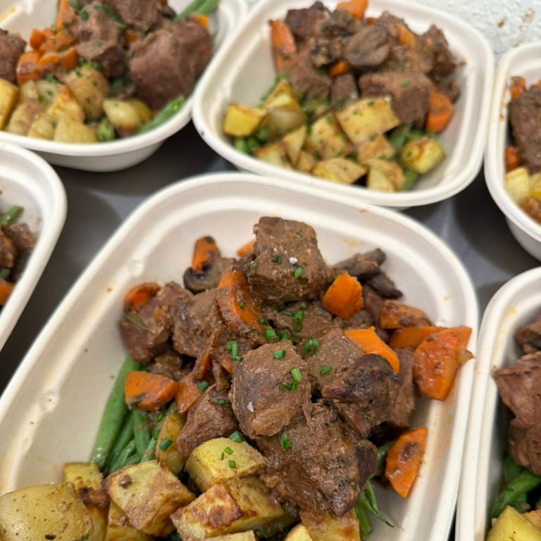Italian Pot Roast w/ Potatoes + Roasted Green Beans