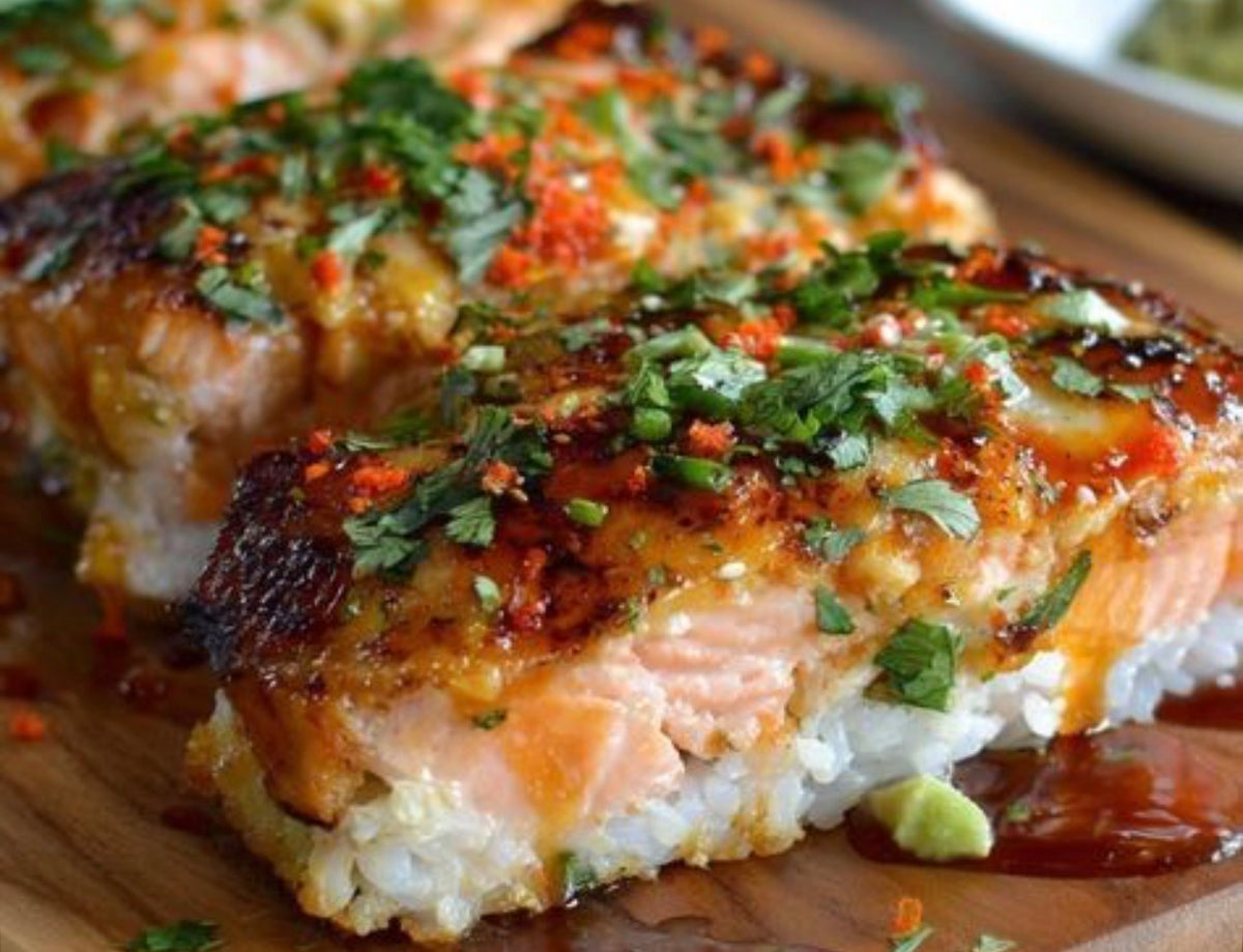 Spicy Salmon Sushi Bake