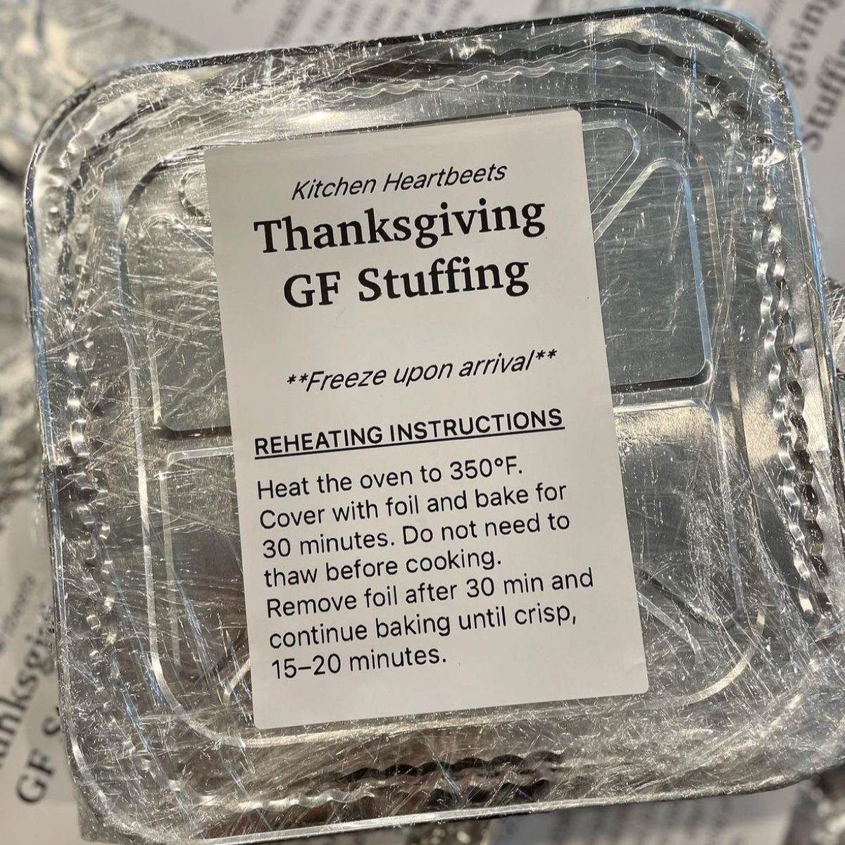 GF Organic Sourdough + Cornbread Stuffing (8x8 pan)