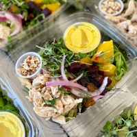 Anti-Inflammatory Organic Beet + Spring Mix + Butter Lettuce Salad with a Citrus Ginger + Turmeric Dressing