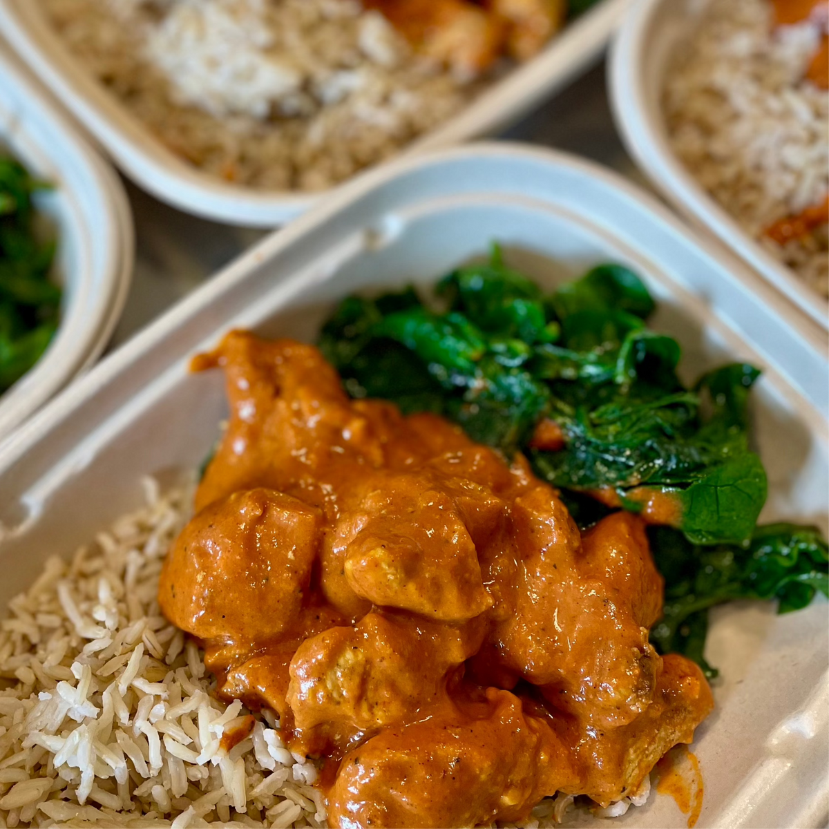 Organic Chicken Tikka Masala w/ Indian Spiced Brown Rice + Veggies  MEAL KIT - (SERVES 4)